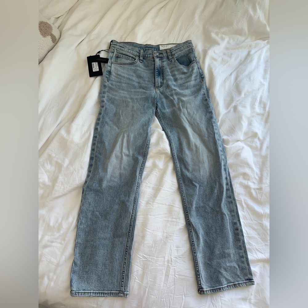 rag & bone “The Harlow” Mid-Rise Ankle Straight Jean in Lou